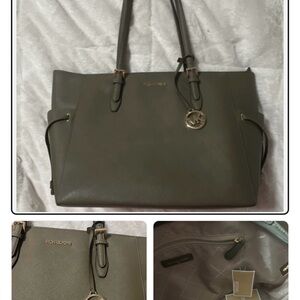 Michael Kors Olive Green Tote Bag